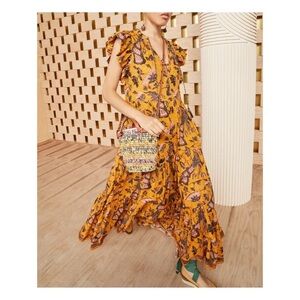 Ulla Johnson Arinella Flutter Sleeve Maxi Dress